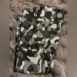 Athleta Camouflage Leggings - Green, Gray, White